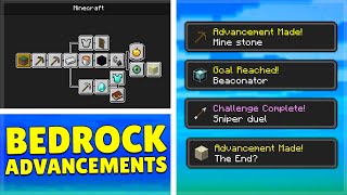 How YOU can UNLOCK Minecraft Java Advancements on Minecraft BedrockPE [upl. by Erehpotsirhc]