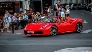 8x Ferrari 488 Spider driving in Monaco amp Cannes [upl. by Eillod294]