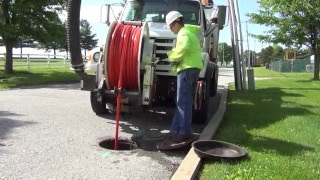 Vactor Flush Truck Video [upl. by Aonian]