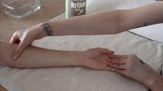 ASMR hand amp arm massage with acupressure soft spoken [upl. by Inimod876]