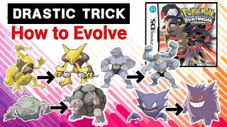 DRASTIC TRICK Pokemon Platinum  How to Evolve Kadabra Machoke Haunter amp Graveler [upl. by Mercy]