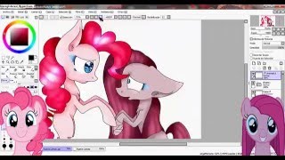 old  REDRAW  Pinkie Pie and Pinkamena Diane Pie speedpaint [upl. by Matronna]