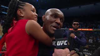 UFC 261 Kamaru Usman Octagon Interview  quotYall Said You Wanted Violencequot [upl. by Esorbma]