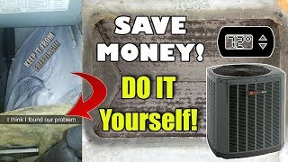 DIY Pipes Frozen Fix Your Own AC Central Air  SUPER EASY [upl. by Enelyar847]