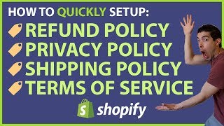 How To Add Your Refund Policy To Shopify 4 More Important Pages [upl. by Balough]