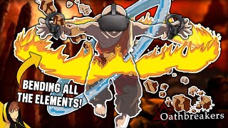 BENDING ALL THE ELEMENTS IN VR  Oathbreakers VR Avatar  Magic VR Game [upl. by Narda429]