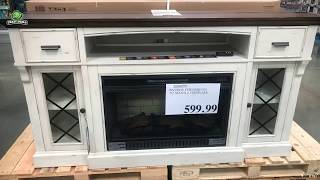 At Costco Bayside Furnishings Electric Fireplace Mantle Media Console Multicolor LED 59999 [upl. by Derfiniw159]