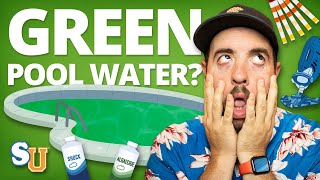 How to Get Rid of POOL ALGAE Green Water [upl. by Amehr]