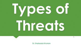 Types of Threats  Information Security  Cybersecurity [upl. by Saundra]