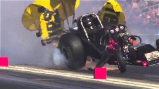 Todd Lesenko NHRA Funny Car Explosion Pomona [upl. by Guise]