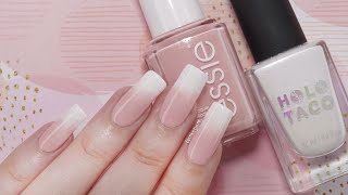 How To DIY Baby Boomer Ombre Nail Art Regular Nail Polish  femketjeNL [upl. by Iru]