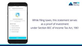 How to Generate a Tax Statement on the Paytm Money App [upl. by Atir]