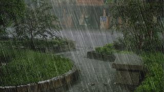 HEAVY RAIN with DEEP THUNDER Sounds  Thunderstorm Rain Sounds for Relaxing  White Noise Rain Sleep [upl. by Ardehs]