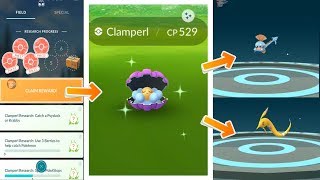 New 3 Shiny Clamperl Gorebyss amp Huntail in Water Event Pokemon Go [upl. by Artimed]