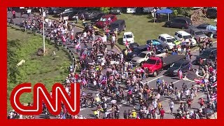 Massive protests shut down highway in Puerto Rico [upl. by Ainex]