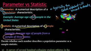 Parameter vs Statistic [upl. by Wertheimer]