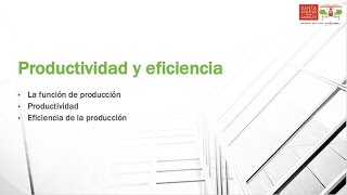 Productividad y eficiencia [upl. by Vierno]