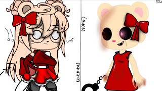 Piggy Characters react to their Canon Designs  Piggy Part 1 Gacha Club [upl. by Rebmit]