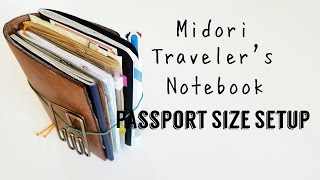 Midori Travelers Notebook Passport Setup amp Inserts Part 1 [upl. by Ainafetse]