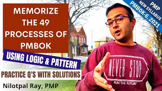 MEMORIZE 49 PROCESSES FROM PMBOK 6th EDITION PROCESS CHART 2022 PMP Exam Process Groups PMP Video [upl. by Caron]