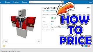 How To Price Shirts In Roblox  Pricing Merch in Roblox Tutorial [upl. by Jacobsohn]