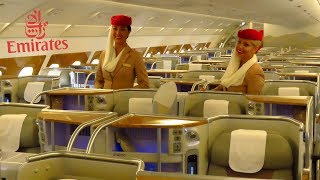 EMIRATES AIRBUS A380 Full Cabin Tour FIRST BUSINESS and ECONOMY Class  Bar Shower [upl. by Eentirb710]