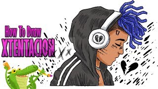 How To Draw XXXTENTACION blue hair [upl. by Jann]