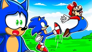 Reacting To SONIC vs MARIO Fight Animation [upl. by Arleyne400]