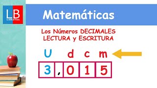 Los Números DECIMALES LECTURA y ESCRITURA ✔👩‍🏫 PRIMARIA [upl. by Edac]