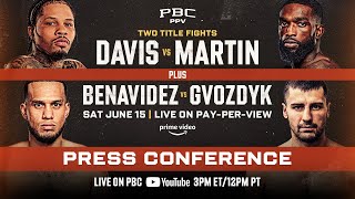 Davis vs Martin amp Benavidez vs Gvozdyk KICKOFF PRESS CONFERENCE [upl. by Karalynn]