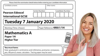 January 2020 Paper 1H  Edexcel IGCSE Mathematics 4MA1  Complete Walkthrough [upl. by Zarla]