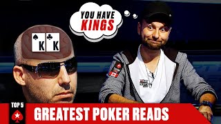 Daniel Negreanu Can Read Minds  TOP 5 POKER READS ♠️ Poker Top 5 ♠️ PokerStars [upl. by Naitsirhk]