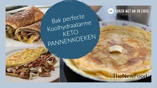 Perfecte koolhydraatarmeketo pannenkoeken bakken [upl. by Rraval]