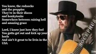 Hank Williams Jr  Country State Of Mind LYRICS [upl. by Tertius]