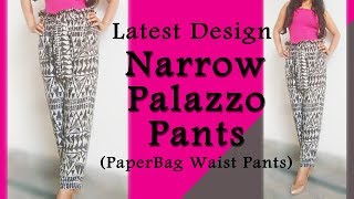 Latest Narrow Palazzo Pant Design  Narrow Palazzo Pant Cutting amp Stitching [upl. by Hedwig154]