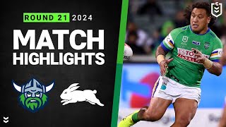 NRL 2024  Raiders v Rabbitohs  Match Highlights [upl. by Birmingham304]