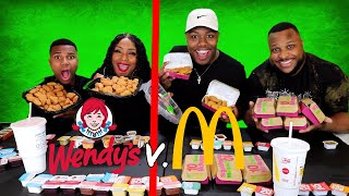 200 Chicken Nugget Team Challenge Wendys v McDonalds [upl. by Bethany]