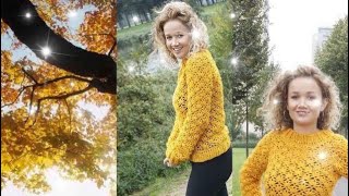 ♥️ 💋 ‎iedereenkanhaken Howto crochet herfsttrui RoyalZeeman tutorial sweater herfsthaken [upl. by Anazus]