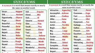 60 Super Useful Synonyms in English to Expand Your Vocabulary Part I [upl. by Eynenihc]