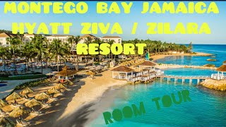 Montego Bay Jamaica Hyatt Ziva Room Tour Rose Hall Junior Suite Double Bed Ocean View All Inclusive [upl. by Githens]