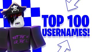 TOP 100 AWESOME Usernames For Roblox [upl. by Nonrev192]