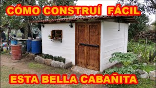 CABAÑA DE BAJO IMPACTO CONSTRUCCIÓN FÁCIL DE PROCESO COMPLETO MIRA QUÉ RESULTADO [upl. by Aneryc]