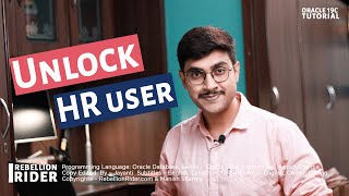 Oracle 19c HOW TO UNLOCK HR USER in Oracle Database 19c by Manish Sharma [upl. by Yonah]