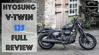 Hyosung Aquila GV125S VTwin Full Review Is this the coolest bobber 125 you can get [upl. by Kleon]