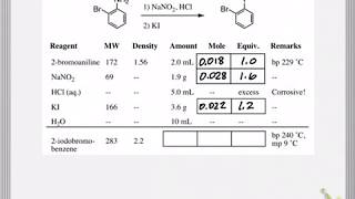 Reagent Table Calculations for Organic Chemistry Lab [upl. by Itisahc105]