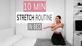 STRETCHING ROUTINE IN BED  relaxation before sleep [upl. by Frendel65]