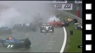 ⚽ 1998 Formula 1 SpaFrancorchamps departure crash RTL4  in Dutch [upl. by Dickerson]