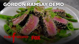 Gordon Ramsay Demonstrates How To Cook Delicious Sesame Crusted Tuna  Season 1 Ep 10  THE F WORD [upl. by Eirrej]