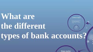 What are The Different Types of Bank Accounts [upl. by Jadda]