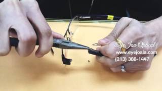 Spring hinge glasses repair How to fix  Eyejoa Optical [upl. by Norri]